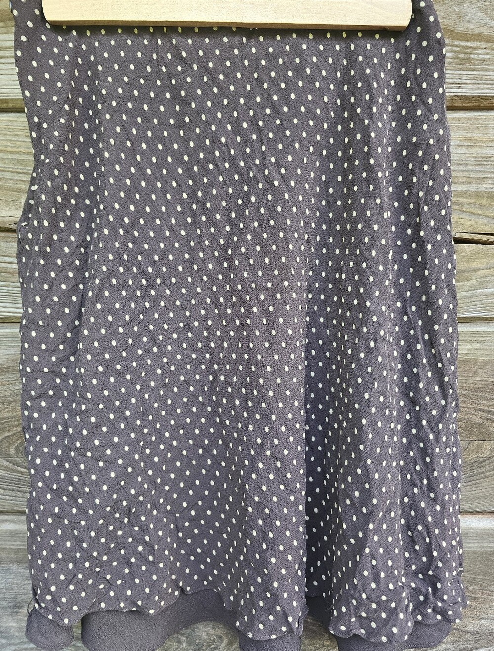 INC International Concepts Petite Brown Polka Dot Midi Skirt Size 14P